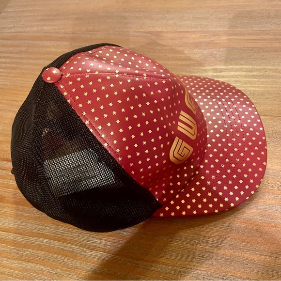 NWT Gucci “Guccy” Logo Moon/Star Print Baseball Hat - Red (L) - Discontinued - Picture 3 of 14